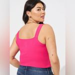 Torrid Peacock Pink Foxy Square Neck Crop Tank Top Plus Size 4X 26 Sporty NWT Photo 1
