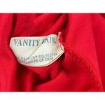 Vanity Fair Vintage  Womens House Coat Dressing Robe Sz 12‎ Red Black Lace Photo 3