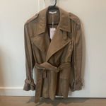 Helmut Lang  Taupe Rider Trench Coat in Driftwood Size XS Photo 12