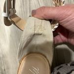 Marc Fisher NWOT Size 7 White Silver Studded Sandal, leather, heel is 3in. Photo 6