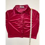 Rebdolls Fushsia Countdown Velvet Collared Button Front Crop Top Sz 1X W… Photo 5