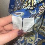 Jones New York ✨ Simplified Paisley Floral Blue Utility Sz Large Blouse✨ Photo 5
