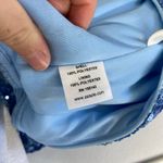 Azazie  women's baby blue sequin high neck jeweled maxi formal gown prom dress 6 Photo 9