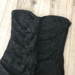 Forever 21 Black Strapless Vintage Lace Mini Dress with Ruffles size Small Photo 3