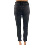 Madewell Women's Black High Rise Skinny Frayed Raw Hem Crop Denim Jeans Pants 25 Photo 2
