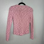 Free People  Ribbed Long Sleeve Top Size S Pink Stretchy Fitted Lightweight‎ Photo 5