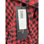 NWT Petersyn Ariana Arona Gingham Ruffle‎ Asymmetrical Dress Red Black XS Photo 3