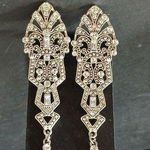 Silver tone Rhine stone dangling earrings Photo 0