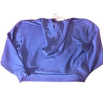 Puma  Womens Cropped Purple Hoodie Pullover Sweatshirt Size‎ Small Photo 4