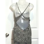 Billabong Black BOHO Geometric Maxi Dress Spaghetti Strap Crisscross Back Large Photo 6