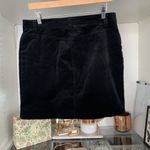 J.Crew Black Corduroy Button Front Fall Minimalist Mini Skirt w Pockets Size 8 Photo 4