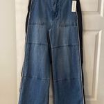 PacSun Blue Flare Wide-Leg Jeans size XS brand new inseam 32” waist 28” Photo 0