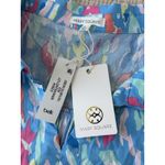 NWT Mary Square Molly Dress Large Blue Floral Tiered Midi Collared Puff Sleeve Photo 3