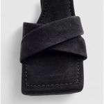 Good American Platform Block Heel Black Suede Ankle Strap Chunky Sandal 10.5 NEW Photo 7