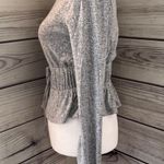 Good Luck Gem Grey Drawstring Waist Long Sleeve Top Photo 3