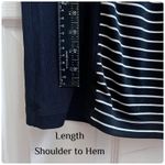 Chico's Travelers Black Front White Stripes Slinky Pullover Dress Size Medium Photo 3