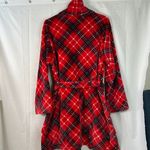 PINK - Victoria's Secret  Red Plaid‎ Plush Robe Women’s Size Medium Large Photo 3