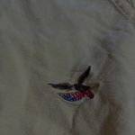 American Living  Yellow Embroidered Eagle Flag Button Down Shirt Size L Photo 1