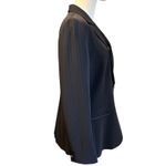 Tahari Arthur S. Levine Blazer Pin Black Striped SZ 14 Lined Contrasting Trim Photo 6