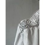 Coldwater Creek  White long sleeve lace overlay collar Button-Up Shirt Size PL 14 Photo 6