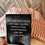 Mm mm mm White Striped Dusty Pink V Neck Adjustable Romper Women's Large Photo 10