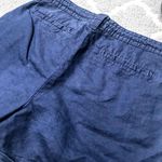 Gap Blue Linen Waist Tie Casual Comfy Short Photo 5