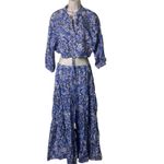 Cara Cara Blue Floral top and maxi skirt set sz S Photo 3