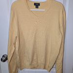 Brooks Brothers  "346" Merino Blend V Neck Sweater Medium Yellow Photo 0