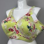 Cacique New Lane Bryant Lightly Lined No Wire Bra 54C Light Bright Green Floral Photo 2