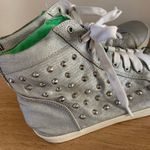 Wanted High Tops Silver Sneakers Embellished Womens 7.5 Lace Up Shoes Photo 4