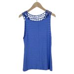 Anthropologie Postmark Aicha Embroidered Tank Top in Periwinkle Blue Size XS Photo 2