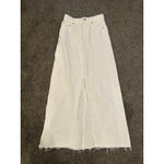 Gap Women's  White Denim Maxi Skirt with Front Slit Size 00 Photo 1