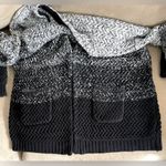 Hot & Delicious Hot & Delicous Open Knit Long Sweater Cardigan Ombre White Black, Sizes M/L Photo 5