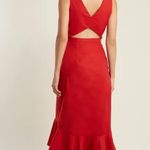 Saloni dress Zoey cutout red Size 4 Photo 1