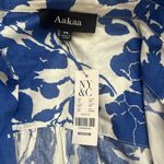 Aakaa Floral Blue and White Dress Photo 1