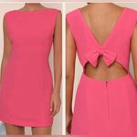 Rixo Michaela Pink Bow Back Mini Dress Cutout Party Cocktail Sz 10 Photo 1