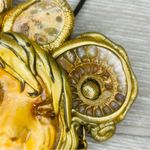 Hand made vintage unique face jewelry necklace accessory unique / whimsical Brown Photo 5