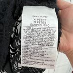 Banana Republic  XS Petite NWT Black Scallop Lace Long Sleeve Sweats Blouse Top Photo 8