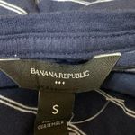 Banana Republic Women's Blue Striped Cap Sleeve Crew Neck Tee T-shirt Top Size S Photo 2