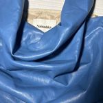 Nanushka Petra draped size M vegan leather blue blouse edgy Stylish crop Size M Photo 1
