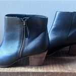 Crown Vintage Women's Ankle Boot SZ 10 Black Leather Sandy Booties Photo 12