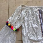 Pitusa Longsleeve Pom Off Shoulder Top Sz OS Photo 1