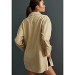 Pilcro  Blazer Womens Large‎ Tan Summer Relaxed Jacket Linen Cotton Blend Photo 5