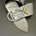 Vintage Unsigned Gray Soft Genuine Leather Women’s Dress Belt Size One Size Photo 4