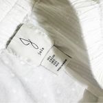 Joie  Womens White Pajama Set Shorts Top Swiss Dot Lace Detail Cotton Size L Photo 3