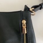 Large Black vegan Leather Shoulder Bag side pockets tassel zipper Photo 14