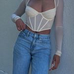 Glassons  Mesh Long Sleeve Corset Top Photo 2