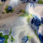 Vintage Pastel Blue Floral Satin Chemise Size M Photo 2