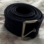 Michael Kors navy blue fabric canvas belt with silver buckle, size 64” preppy Photo 0