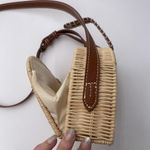 Universal Threads Universal Thread Target Rattan Woven Half Moon Crossbody Bag Faux Leather Photo 4